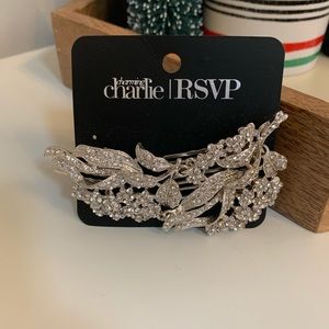 NWT Charming Charlie Floral Bridal Hair Clip